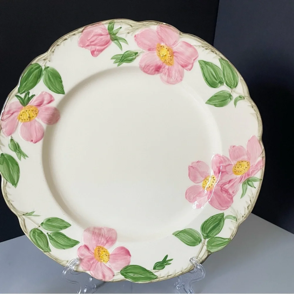 SET of 2 Vintage Desert Rose Dinner Plates by Franciscan